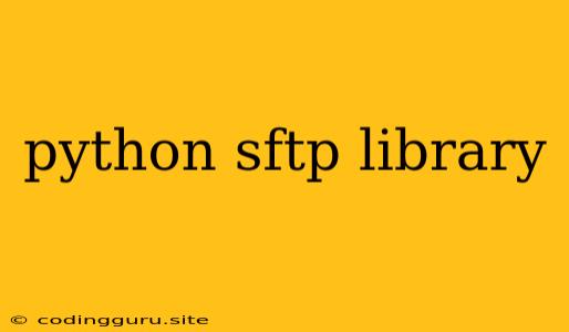 Python Sftp Library