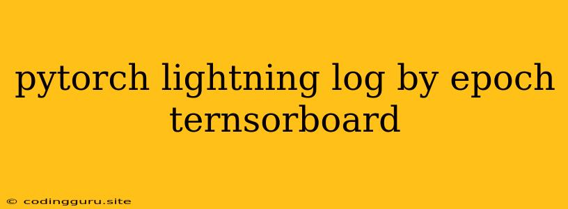 Pytorch Lightning Log By Epoch Ternsorboard