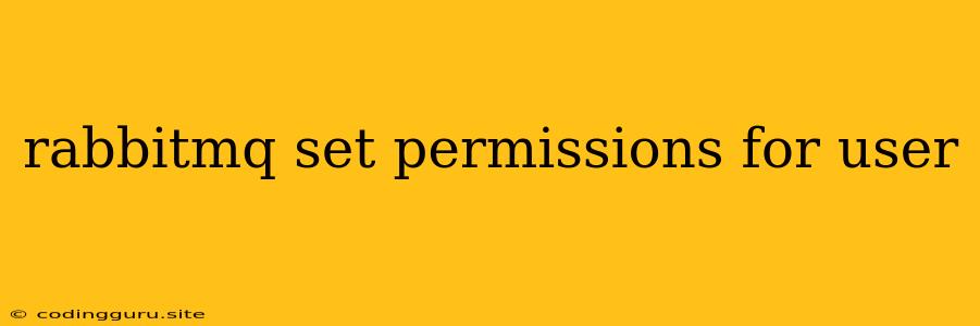 Rabbitmq Set Permissions For User