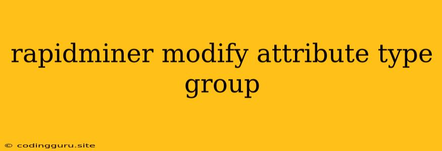 Rapidminer Modify Attribute Type Group