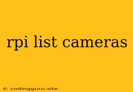 Rpi List Cameras