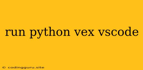 Run Python Vex Vscode