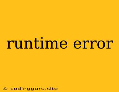 Runtime Error