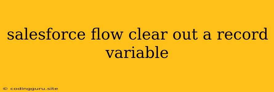 Salesforce Flow Clear Out A Record Variable