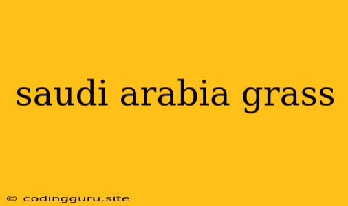 Saudi Arabia Grass