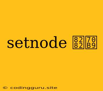 Setnode 节点