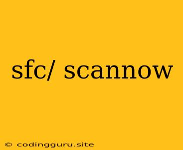 Sfc/ Scannow