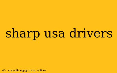 Sharp Usa Drivers