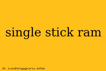 Single Stick Ram