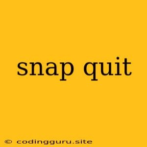 Snap Quit