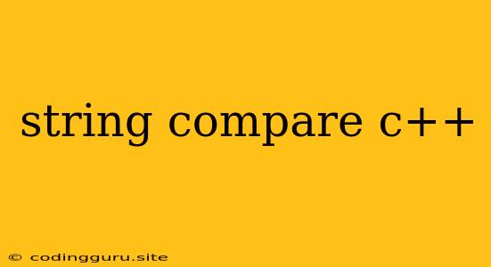 String Compare C++