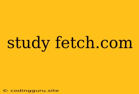 Study Fetch.com