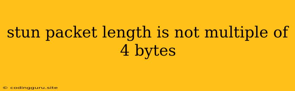 Stun Packet Length Is Not Multiple Of 4 Bytes