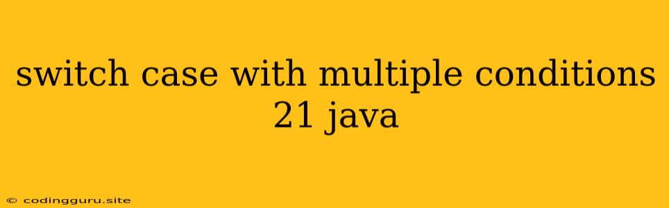 Switch Case With Multiple Conditions 21 Java