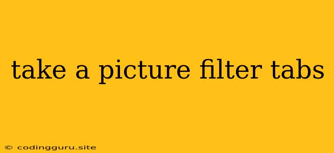 Take A Picture Filter Tabs