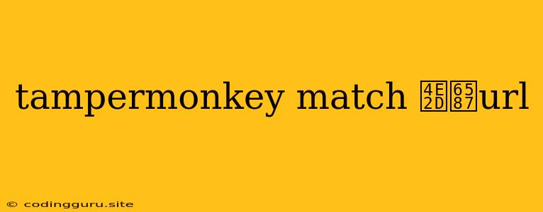 Tampermonkey Match 中文url