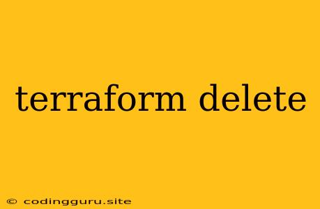 Terraform Delete