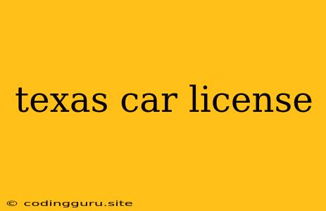 Texas Car License