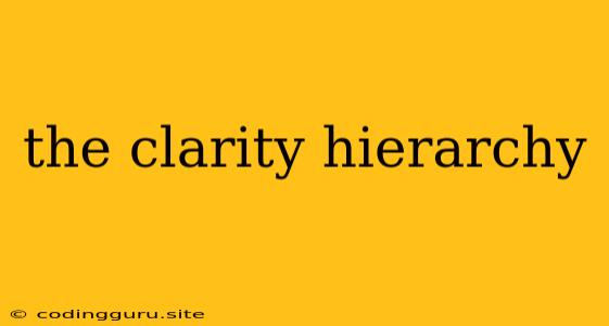 The Clarity Hierarchy