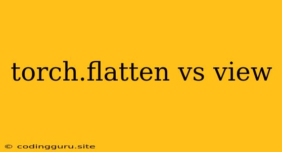 Torch.flatten Vs View