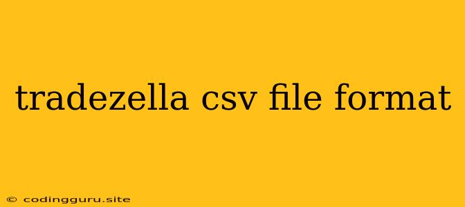 Tradezella Csv File Format