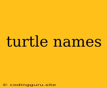 Turtle Names