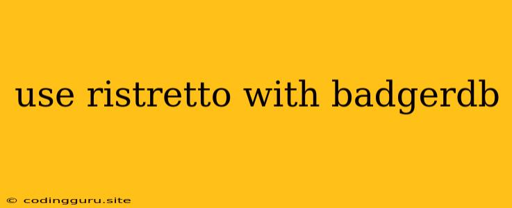 Use Ristretto With Badgerdb