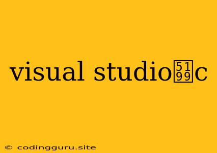 Visual Studio写c