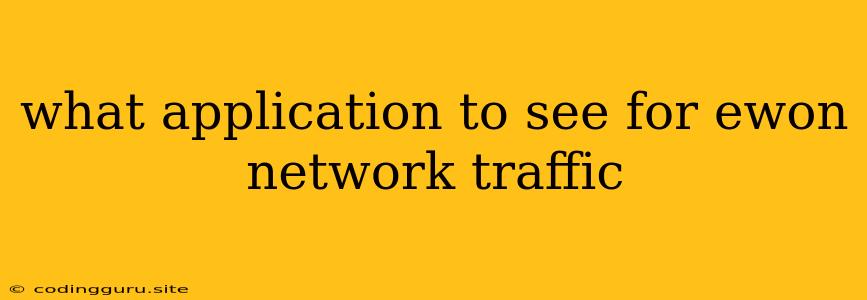 What Application To See For Ewon Network Traffic