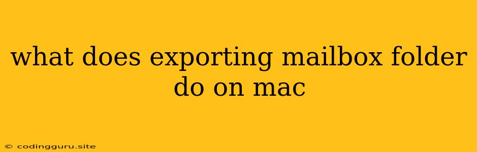 What Does Exporting Mailbox Folder Do On Mac