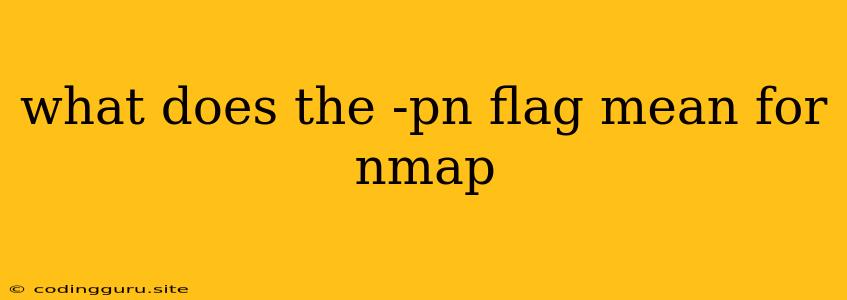 What Does The -pn Flag Mean For Nmap