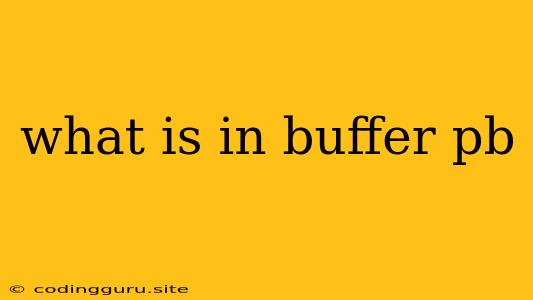 What Is In Buffer Pb