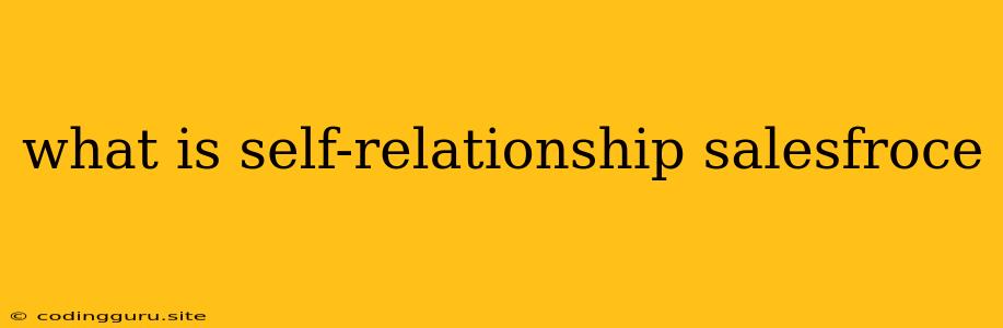 What Is Self-relationship Salesfroce