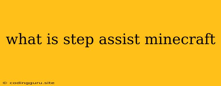 What Is Step Assist Minecraft