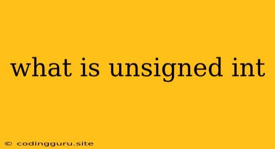 What Is Unsigned Int