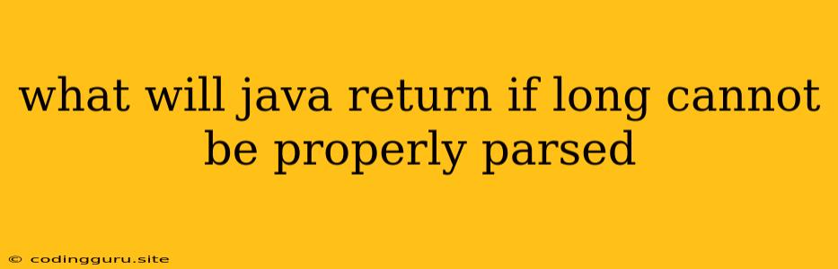 What Will Java Return If Long Cannot Be Properly Parsed