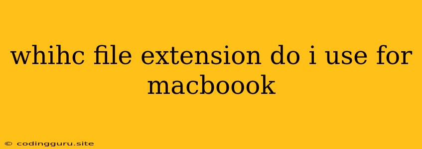 Whihc File Extension Do I Use For Macboook