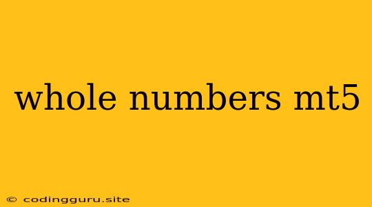 Whole Numbers Mt5