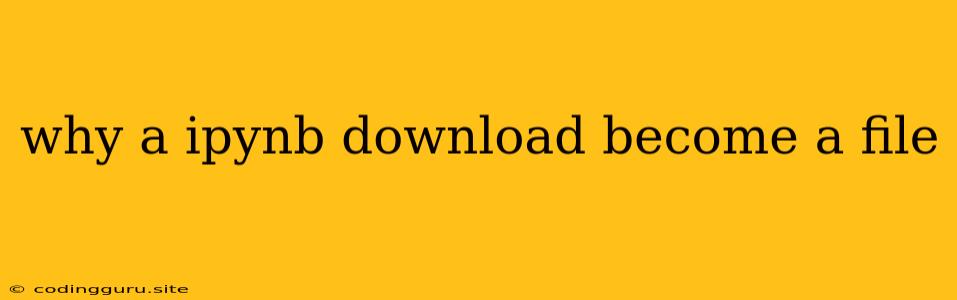 Why A Ipynb Download Become A File