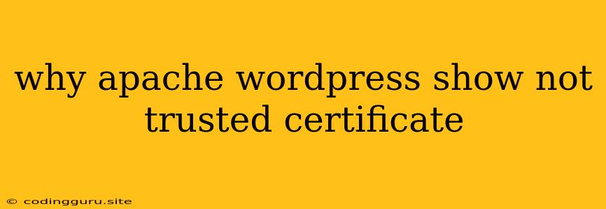 Why Apache Wordpress Show Not Trusted Certificate