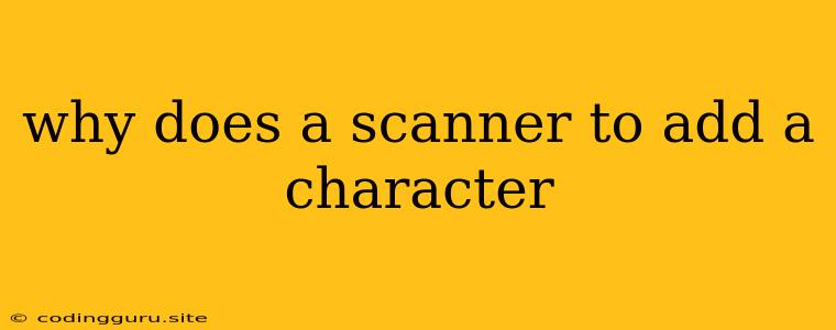 Why Does A Scanner To Add A Character