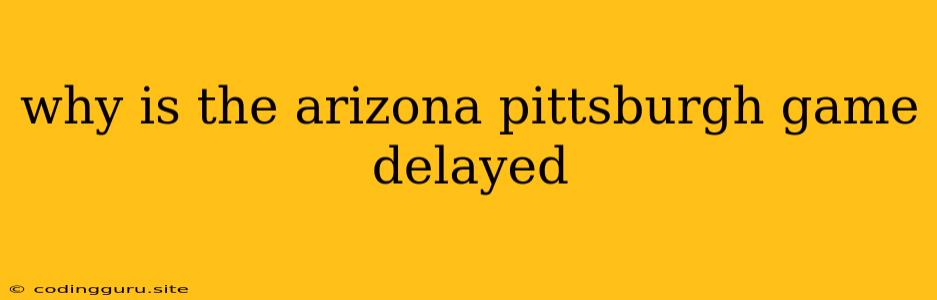 Why Is The Arizona Pittsburgh Game Delayed