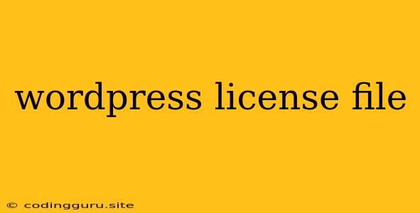 Wordpress License File