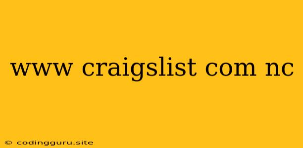 Www Craigslist Com Nc