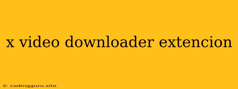 X Video Downloader Extencion