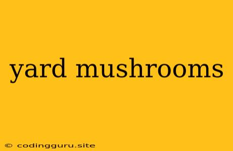 Yard Mushrooms